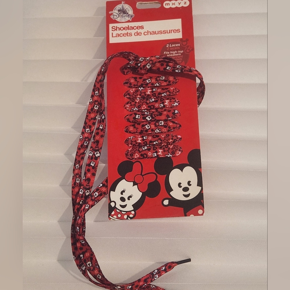 Disney Mickey and Minnie Red Shoelaces Set.
